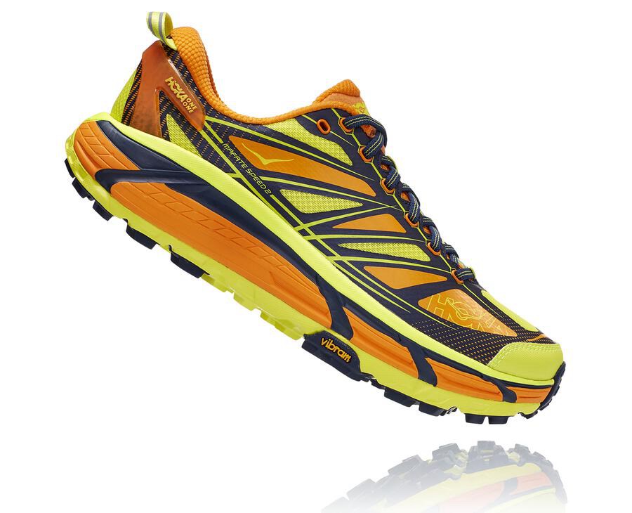 Hoka One One Mafate Speed 2 Trailskor Herr - Ljusguld/Rosa - WEXQT-0486